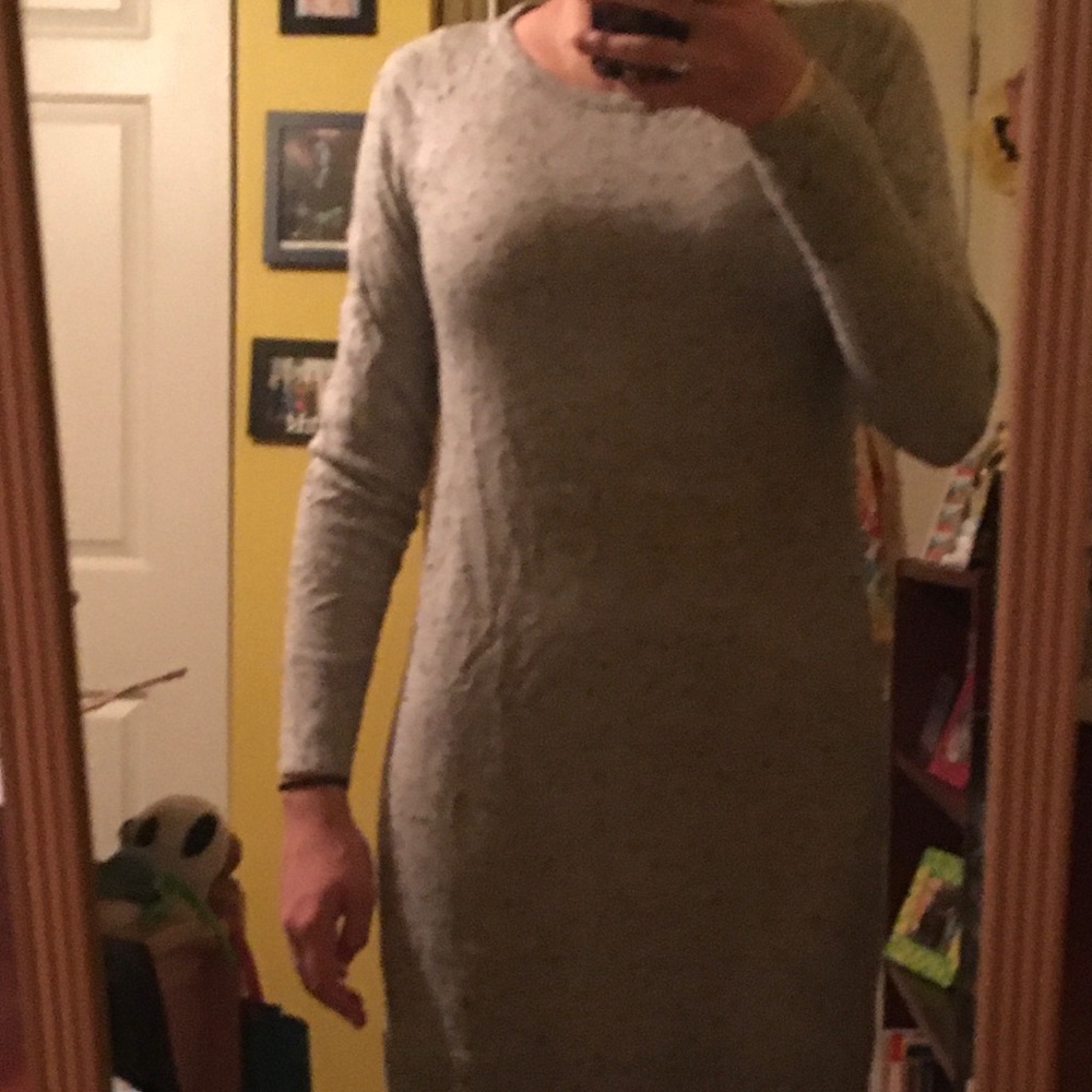 LOFT Grey Sweater Dress